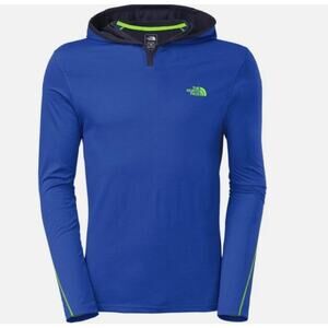 North Face Men’s Ampere Running Hoodie Honor Blue Size LRG
